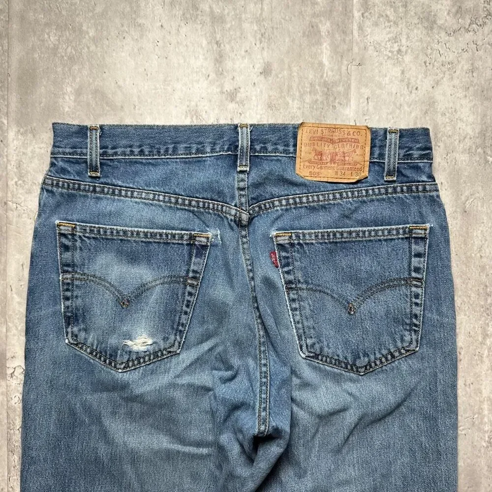 Levi-s Men's Blue and Navy Jeans